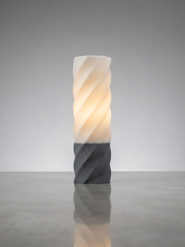 The "Lumina Twist" Modern Accent Lamp