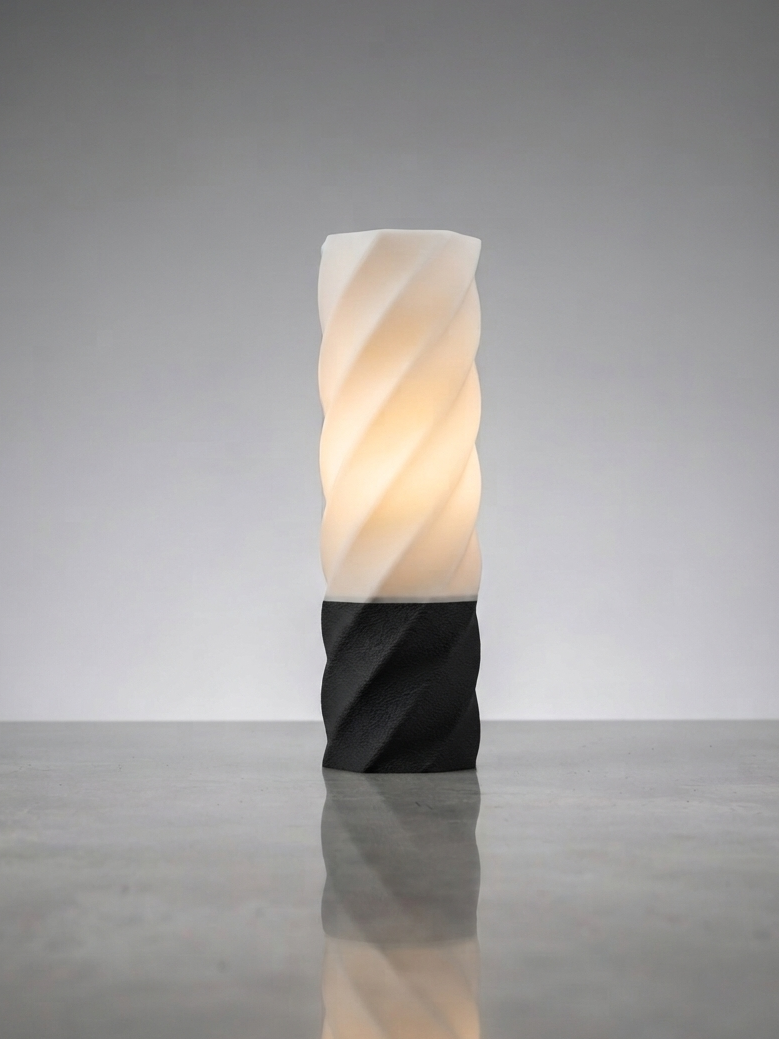 The "Lumina Twist" Modern Accent Lamp