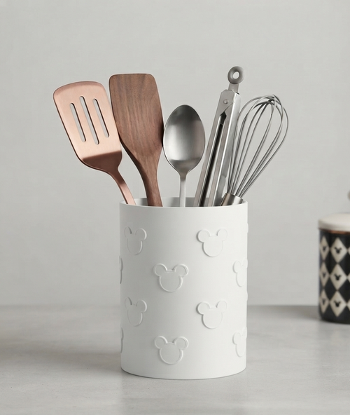 Mickey Inspired Embossed Kitchen Utensil Holder