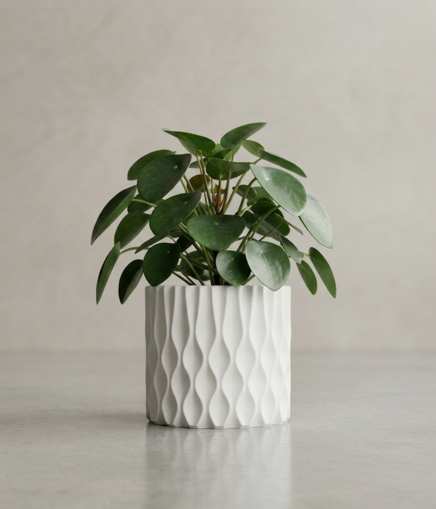 Modern Wave Pattern Plant Pot Home Decor