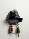 Modern Hexagonal Key Holder with Storage and Shelf