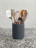 Modern Fluted Kitchen Utensil Holder | Minimalist Countertop Organizer