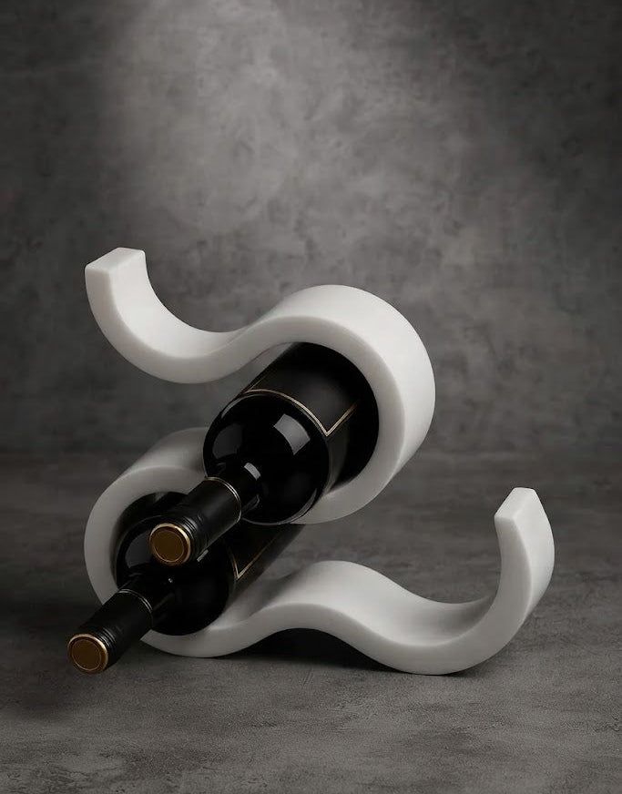 Minimalist "Wave" Wine Bottle Holder